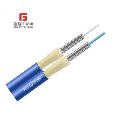 Aramid Cable Gjsfjbv Fiber Optic Cable Duplex Double Tube Spiral Armored Cable