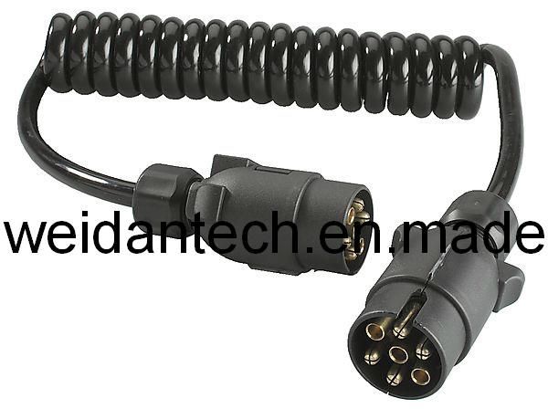 7 Cores PU Spring Coiled Power Cable (WD20-003)