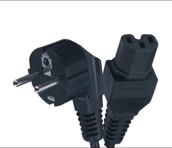 VDE Approved European 3 Pins Schuko Power Cord with C13 Connector