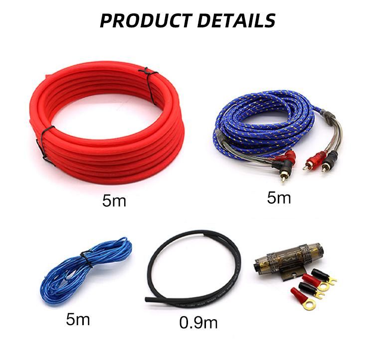 Best Car Audio Cable Kit 6 Gauge Bare Copper Power Amplifier Wiring Kit