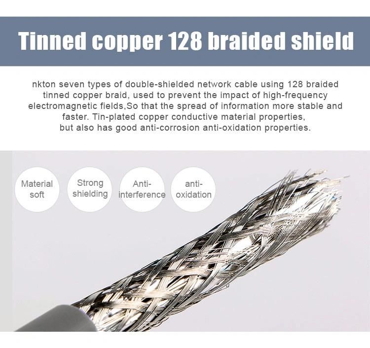 SFTP Cat5e Network Cable Bare Copper Conductor LAN Ethernet Cable
