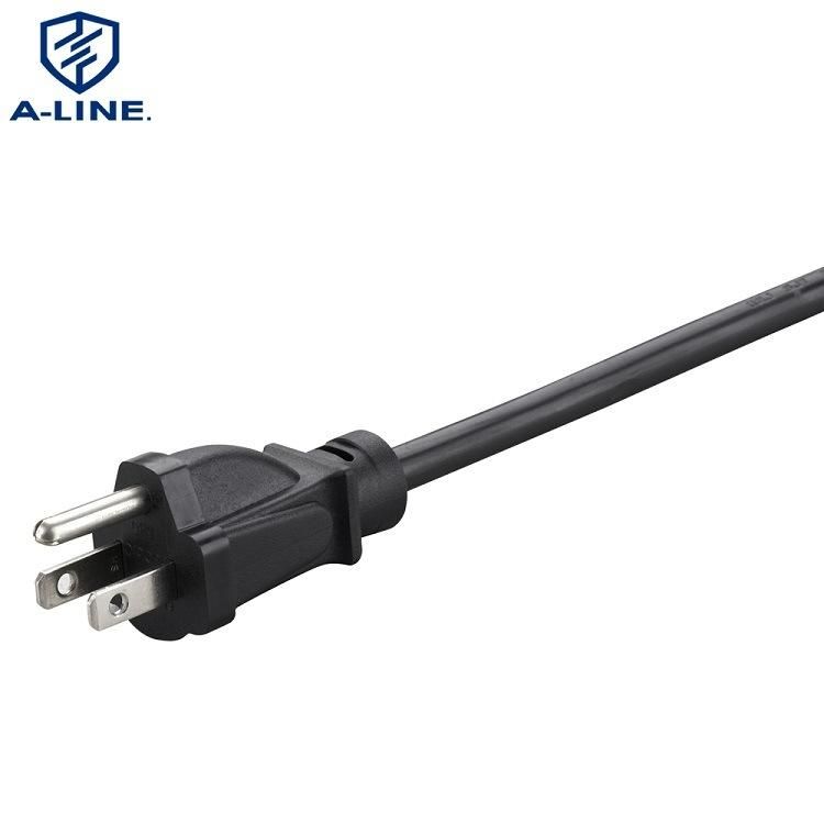 UL Approved American 3 Pins AC Power Cord with IEC C13 Connector