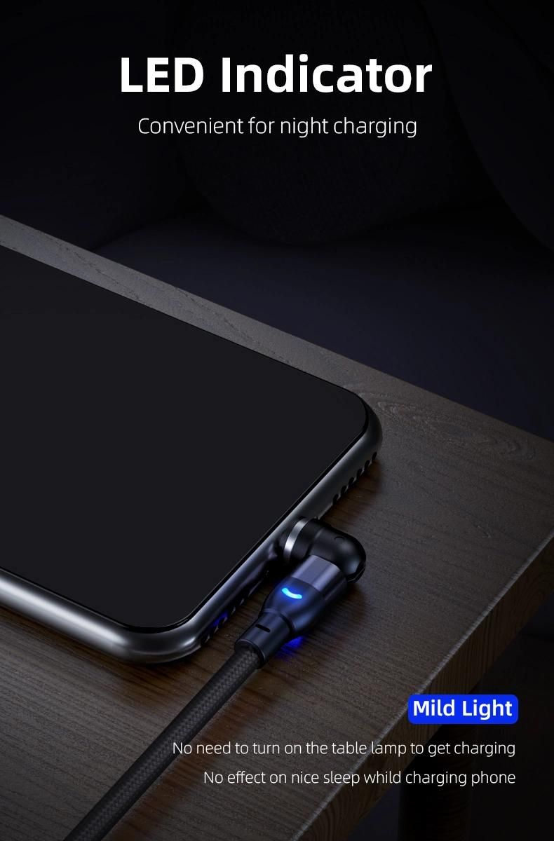 2021 New Product Hot Wholesale LED Flowing Light Magnetic Charging Cable Cellphone Fast Micro USB Cable Charger Data Cable Line