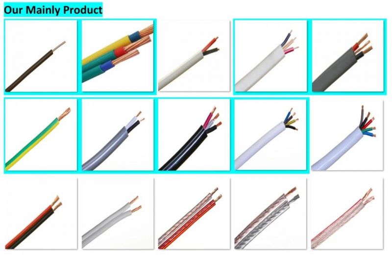 Rvvp Shielded Flexible Bare Copper PVC Sheath Power Electrical Multi Cores Electric Cable