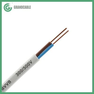 300/500V 450/750V 2CX7052 CU/PVC/PVC BVVB Flat Electric Wire