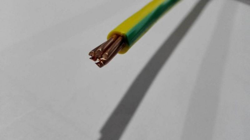 Earth Ground Cable Green-Yellow PVC Insulated Wire