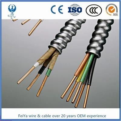 Three Conductor W/Ground Aluminum Armor Xhhw-2 600V Mc Cable