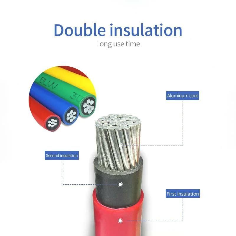Aluminium Single Core PVC Insulated PVC Sheathed Round Cable, Electric Wire for Fixed Wiring