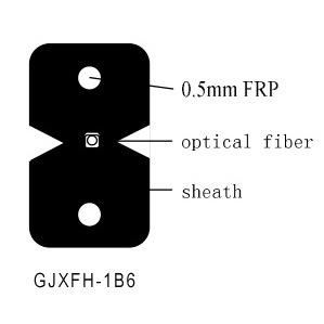 GJXFH Indoor FTTH Bow Type Drop Cable 1-12 Core Fiber Optic Cable