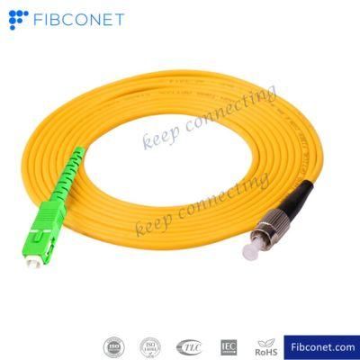 FTTH Single Mode 9/125 Simplex Sc/APC - FC/Upc PVC LSZH Fiber Optic Patch Cord