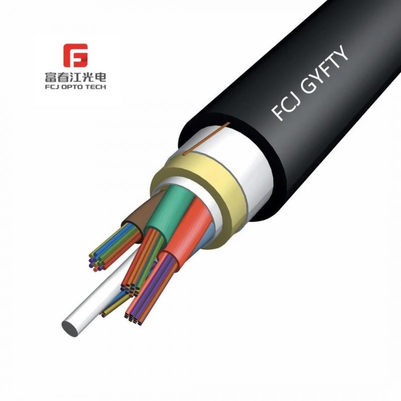 GYFTY-G Loose Tube Single Jacket All Dielectric Fiberglass Yarn Reinforced 12 Core Fibra Optical Cable