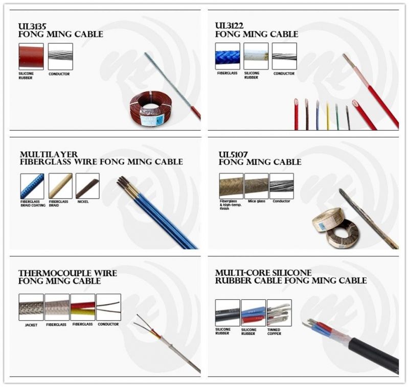 UL3122 Silicone Insulation Fiberglass Braided Heating Element Agrp Lead Electrical Heating Wire