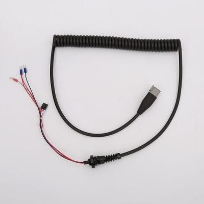 Industrial Over Mold Spiral Cable Assembly