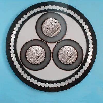 11kv BS 6622 IEC 60502 Aluminum Conductor/XLPE Insulation/Steel Wire Armored/PVC Outer Sheath Power Cable 3X300mm2