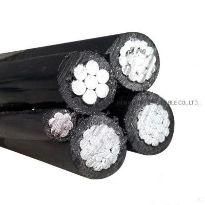 NFC Standard XLPE/PE Insulation Aluminum Electric Cable 3X50+54.6+16mm2 ABC Overhead Cable