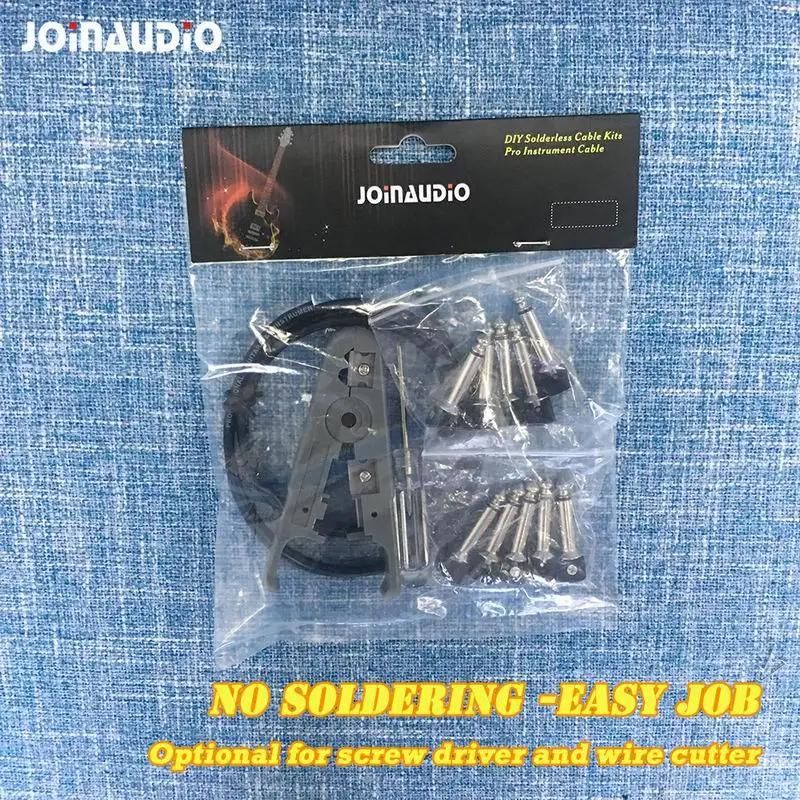 Solderless Guitar Cable Kit Pedalboard Customer DIY with 10 1/4" Ts Plug (4.2002B-3M)