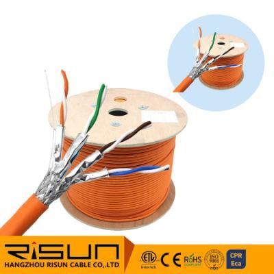 Netzwerkkabel Datenleitung Cat. 7 Simplex Orange LAN Cable