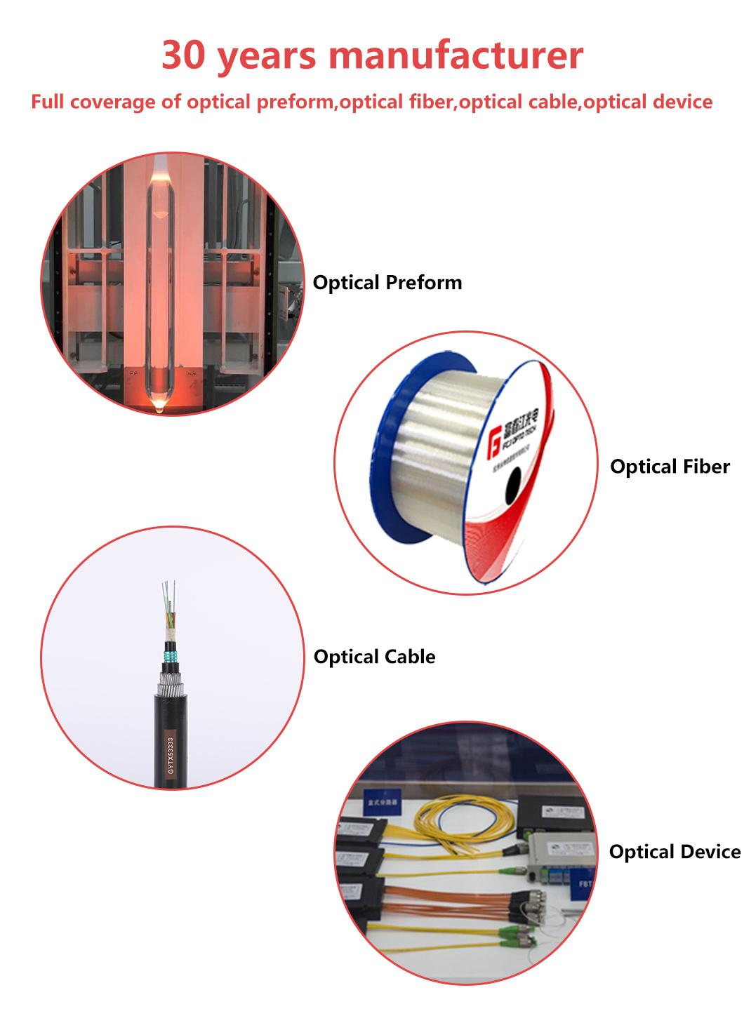 Hot Sale GJYXFCH 1core 2core 4core Single Mode Outdoor/Indoor Steel Wire FTTH Fiber Optic/Optical Drop Cable