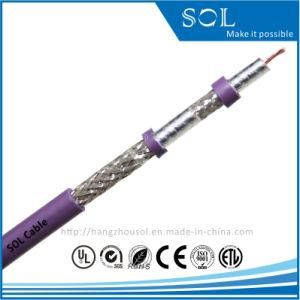 75ohm Communication Four Shield RG6 Coaxial Cable with UL Cert