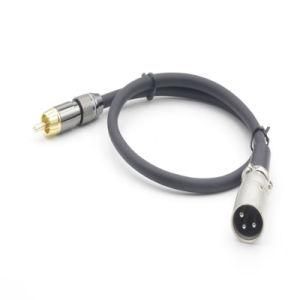 Metal XLR Male to RCA Male Microphone Cable