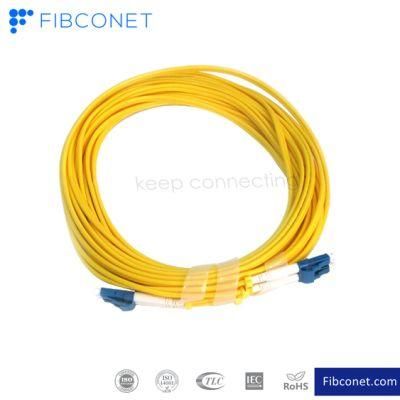 FTTH Patch Cord LC to LC Duplex Single Mode G652D 9/125 Optical Fiber Patchcord