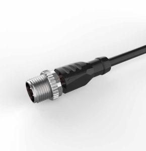 M12 Connector Electric Wireharness Power Cable