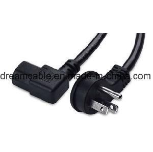 1.2m Black UL 14AWG Angle NEMA 5-15p Power Cord