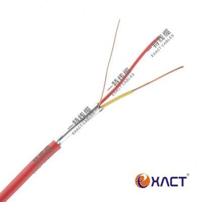 ExactCables-2C 1.0mm2 solid Pure copper conductor shielded red PVC twisted pair fire alarm cable
