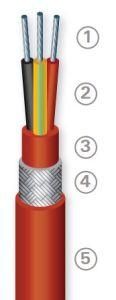 Multi Core Halogen-Free Copper Braided Screen Silicone Cable Sihf-C-Si