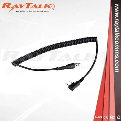 XLR Coild Cables with Big Round Ptt for Kenwood