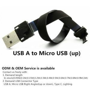 Xaja Ultra Thin Down Angle Micro USB to Fpv USB Cable