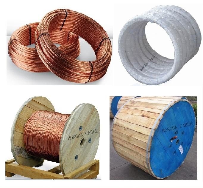 3.264mm CCS 40% 30% 21% Conductivity 8AWG Strand Copper Clad Steel Wire