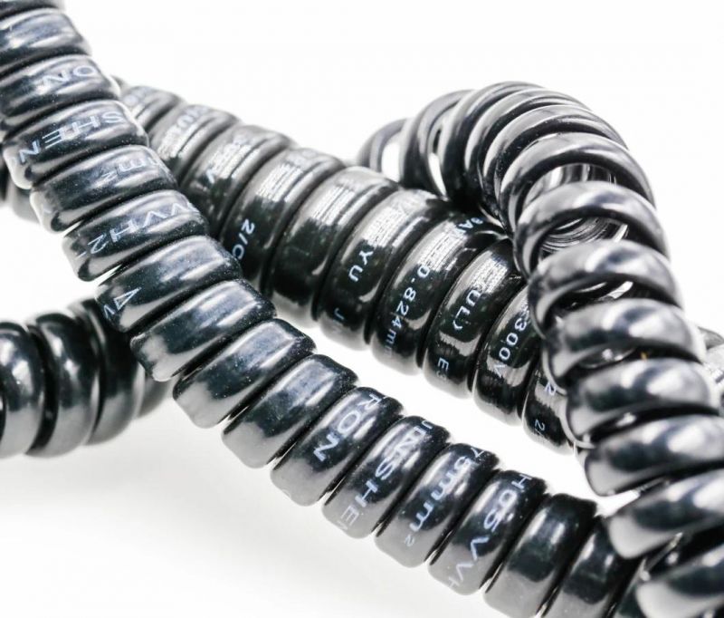 2 /3 /4 /5 / 6 / 7 Core PVC/PU Spiral Cord Coiled Cable