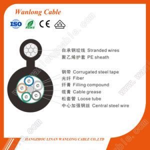 7*1.0 Strand Steel Wires Supporting Cst Armoured Fig 8 Aerial Fiber Optical Cable
