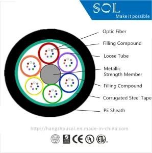 Outdoor SZ Stranded Steel Armor GYTS Fiber Optic Cable