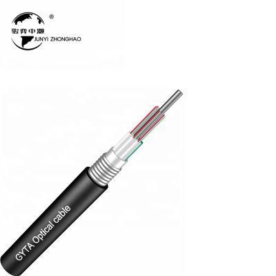 Armoured Single Mode Fiber Optic Cable 2 6 12 24 Core Gyfxy Optical Fiber Cable