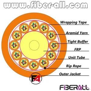 144 Cores Unit Fan-out Optical Fiber Cable with PVC Jacket