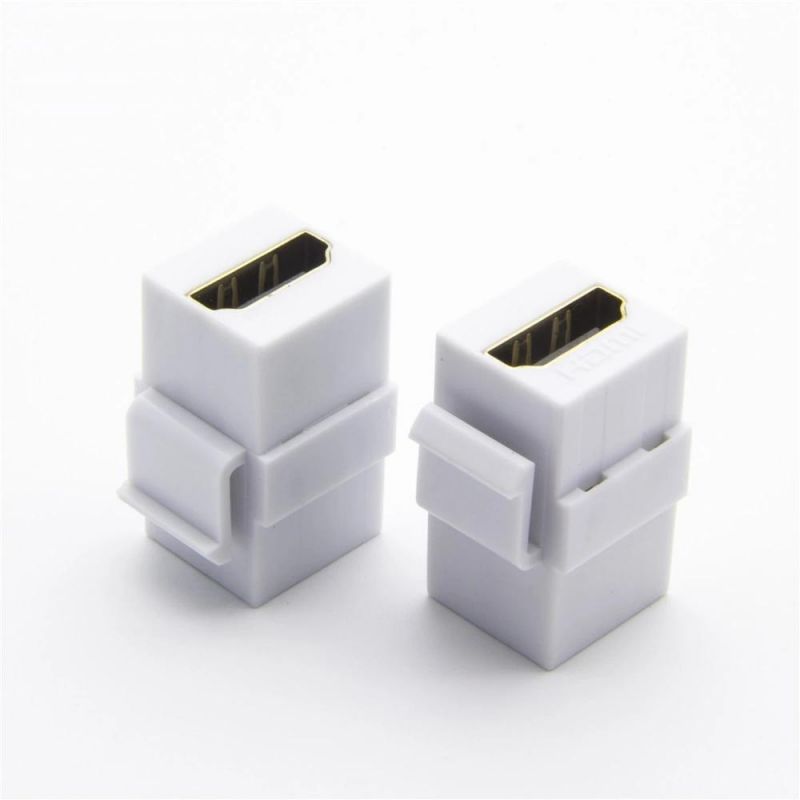 Black or White HDMI Female to Female Keystone Jack Adaptor