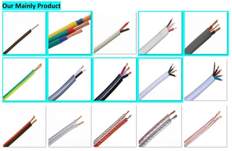 Shielded Flexible Bare Copper PVC Sheath Power Electrical Multi Cores Electric Cable (Rvvp)