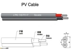 Twin Cores Solar PV Cable 2*4