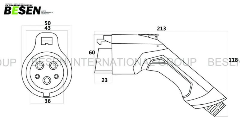 32A 3phase IEC 62196 Type 2 Evse Charging Cable