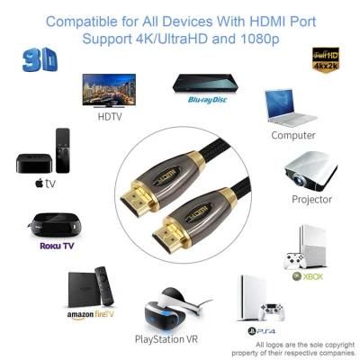 Factory EXW price high quality hdmi cable with Ethernet 3D 4K 2K 1080P HDMI cable