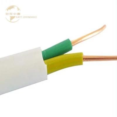 0.75-10mm 2/3 Cores Copper Conductor Environmental PVC Insulated PVC Sheathed Flat Cables