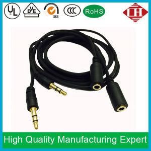 Black Male to Female Audio Cable