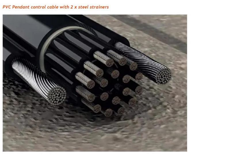 S05vvd7-F Round Cable with Dual Strain Relief Steel Wires Round Pendant Cable