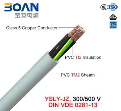 Ysly-Jz Control Cable, 300/500 V, Flexible Cu/PVC/PVC (VDE 0281-13)