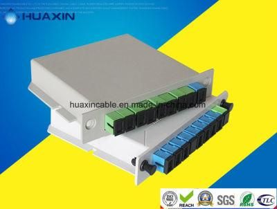 1X2 1X4 1X8 FTTH Fiber Optic Cassette Type PLC Splitter Insertion Type