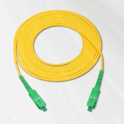 High Quality Simplex Single Core Jumper Cable Sc APC to Sc APC 3.0mm PVC/LSZH Fiber Optic Patch Cord
