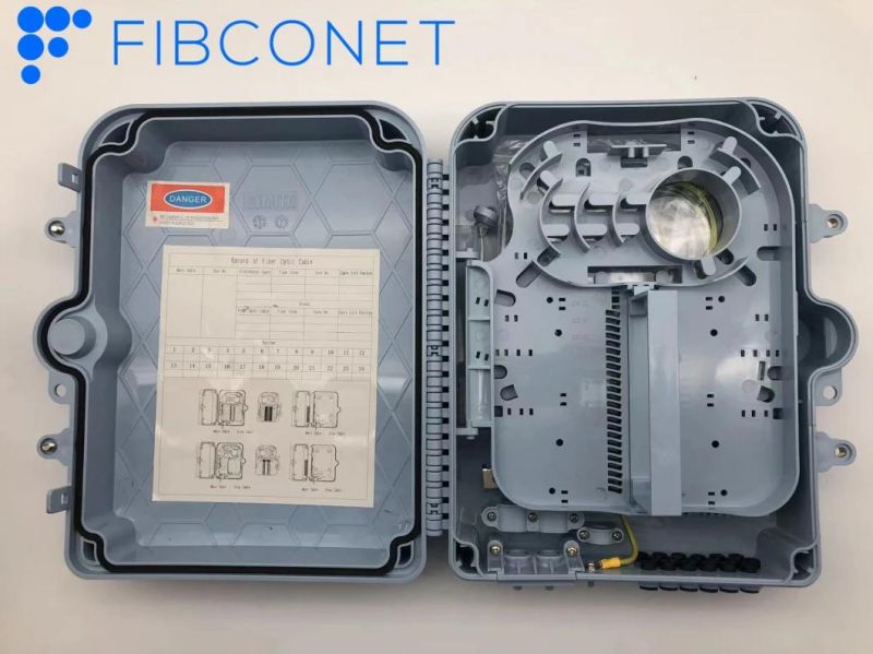 FTTH Waterproof Outdoor Fiber Optic Distribution Junction Box 1in 16 Cores Green Blue ABS Material Optic Terminal Box