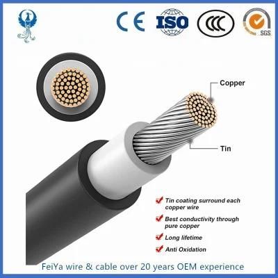 Tinned Copper Conductor XLPE Insulation Jacket TUV Approved Solar Electric Electrical Power Wire Cable